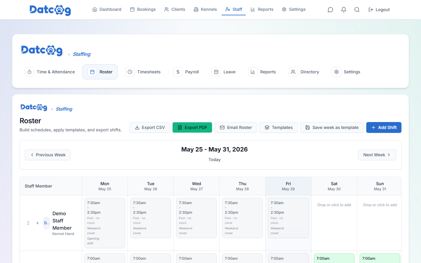 DatCog roster builder
